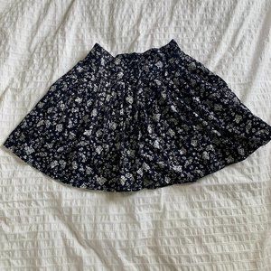 Cotton floral mini skirt